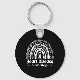 In February We Wear Red Heart Disease Awareness Ra Key Ring