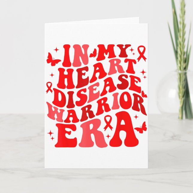 In February We Wear Red Heart Disease Awareness Wa Card (Front)