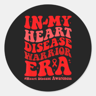 In February We Wear Red Heart Disease Awareness Wa Classic Round Sticker
