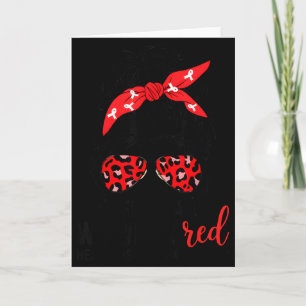 In February We Wear Red - Heart Health Awareness C Card