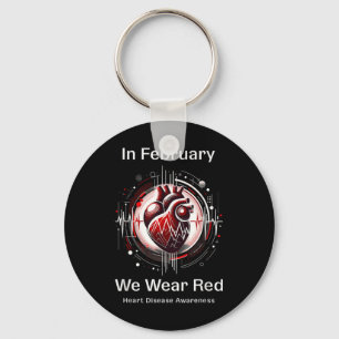 In February We Wear Red Heart Health Awareness  Key Ring