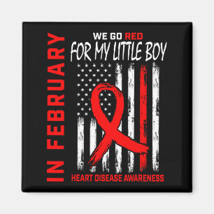 In February We Wear Red Little Boy Heart Disease A Magnet