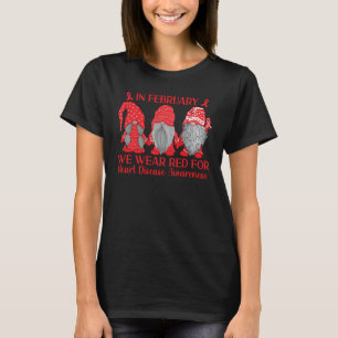 In February We Wear Red Ribbon Heart Disease Aware T-Shirt