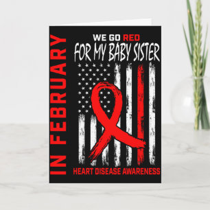 In February We Wear Red Sister Heart Disease Aware Card