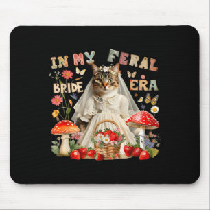 in Feral Bride Era Cat Wedding Bachelorette Party Mouse Pad