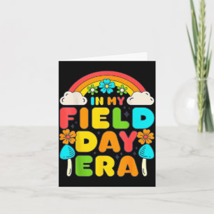In field day era teacher student boys kids girls card