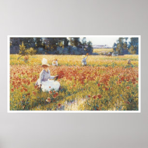 In Flanders Field - Where soldiers sleep & Poppies Poster