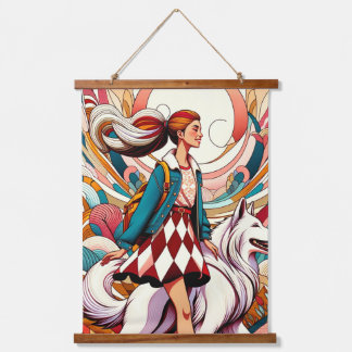 In Fool's Steps - Wood Topped Wall Tapestry