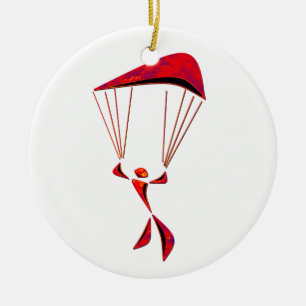 IN FOR SKYDIVING CERAMIC TREE DECORATION