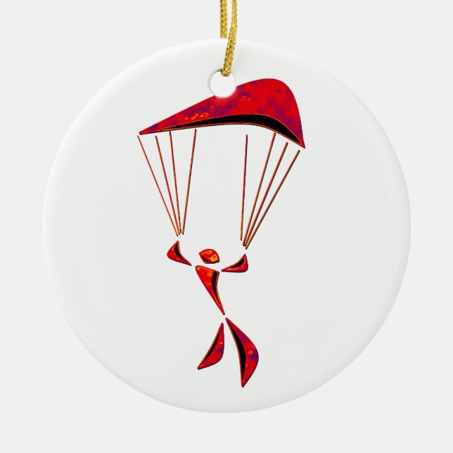 IN FOR SKYDIVING CERAMIC TREE DECORATION (Front)