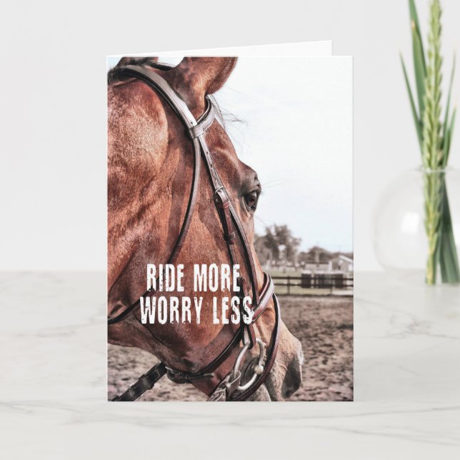 in French CHEVAL Greeting Card (Front)