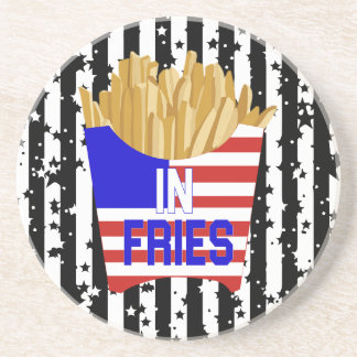 In Fries We Trust Pillow Coaster
