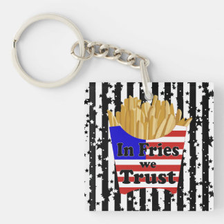 In Fries We Trust Pillow Key Ring