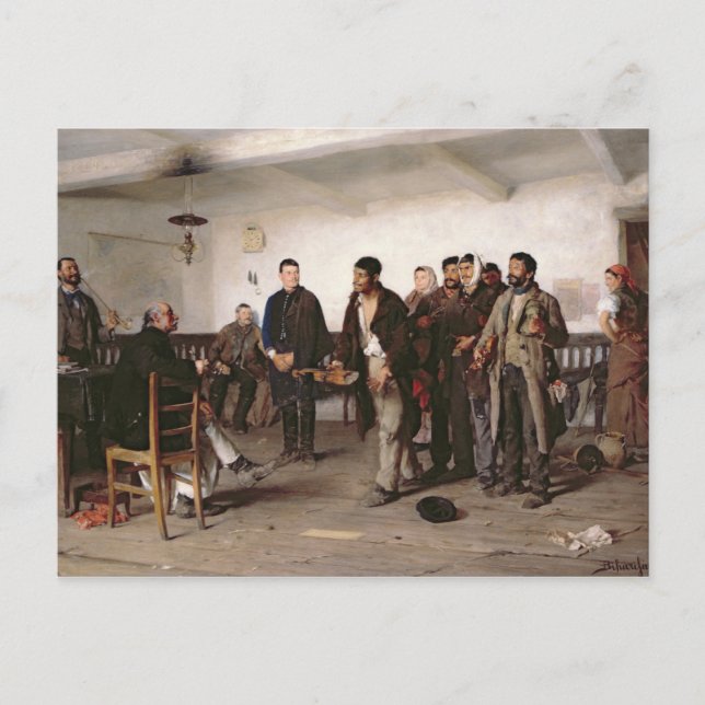 In Front of the Magistrate Postcard (Front)