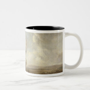 In front of the Market Tent Two-Tone Coffee Mug