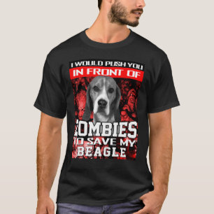 In Front Of Zombies To Save My Beagle Halloween Sa T-Shirt