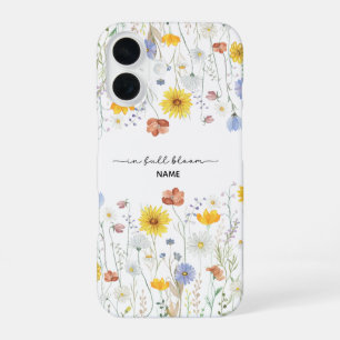 In Full Bloom – Personalised Wildflower Floral iPhone 16 Case