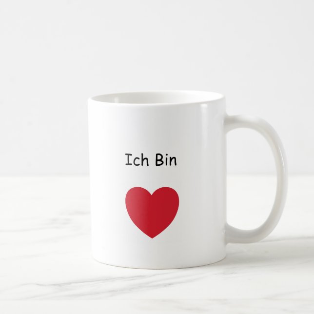 In German this 11 oz. classic coffee mug (Right)