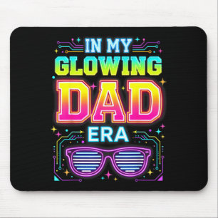 in Glowing Dad Era Retro Groovy Colourful Fathers Mouse Pad