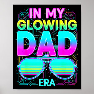in Glowing Dad Era Retro Groovy Colourful Fathers Poster