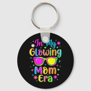 in Glowing Mum Era Retro Groovy Colourful Tygraphy Key Ring