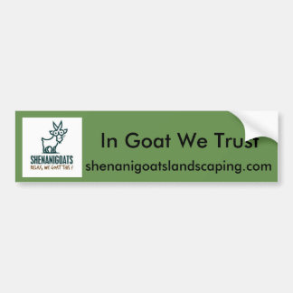 IN goat we trust bumper sticker