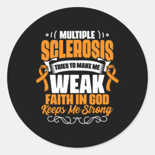 In God Ms Awareness Multiple Sclerosis Survivor  Classic Round Sticker