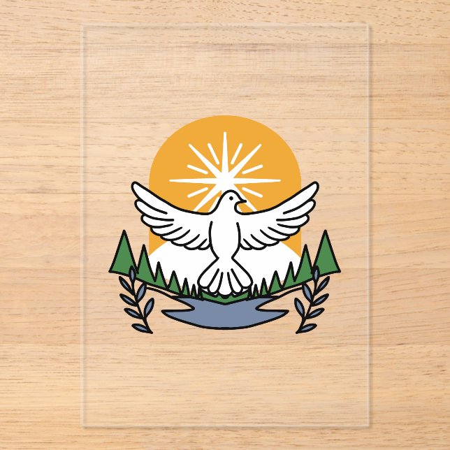 In God’s Spirit We Rise – Faith and Freedom Acrylic Invitations (Front)