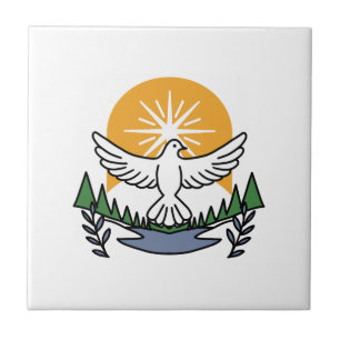 In God’s Spirit We Rise – Faith and Freedom Ceramic Tile