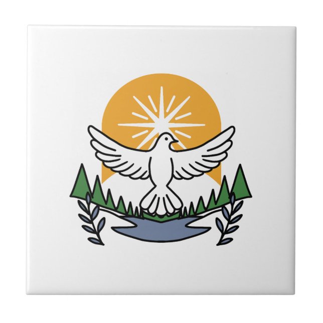 In God’s Spirit We Rise – Faith and Freedom Ceramic Tile (Front)