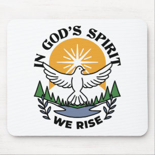 In God’s Spirit We Rise – Faith and Freedom Mouse Pad
