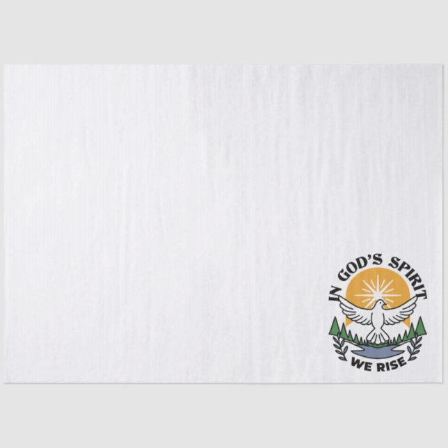 In God’s Spirit We Rise – Faith and Freedom Tissue Paper (Front)