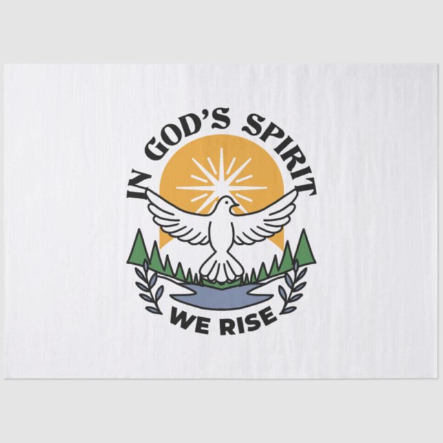 In God’s Spirit We Rise – Faith and Freedom Tissue Paper (Front)
