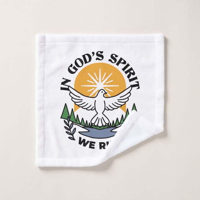 In God’s Spirit We Rise – Faith and Freedom Wash Cloth (Wash Cloth)