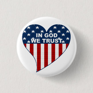 In God We Trust 3 Cm Round Badge