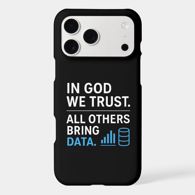 In God We Trust All Others Bring Data Lean Quote (Back)