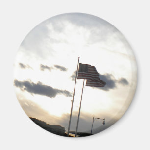 In God We Trust- American Flag (Sunset) Magnets
