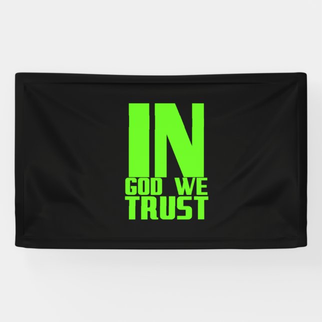 In God we trust Bible Jesus Christian religious qu Banner (Horizontal)