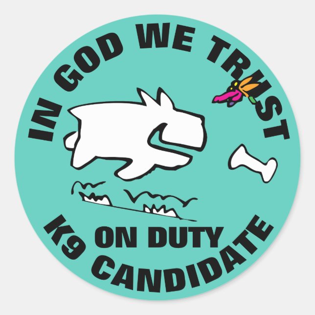 IN GOD WE TRUST CLASSIC ROUND STICKER (Front)