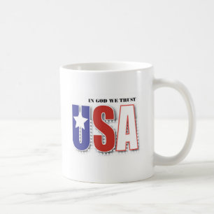 "In God We Trust" coffee mug with Psalms 34:8