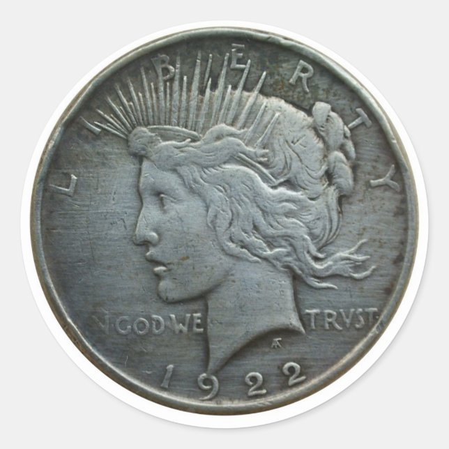 In GOD we trust - Coin of 1922 Classic Round Sticker (Front)