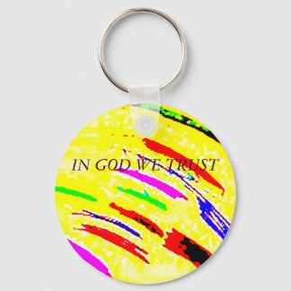 "In God we trust" / colour Key Ring