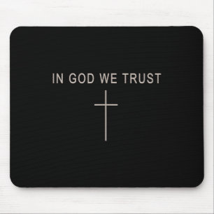 In God We Trust Cute Christian Minimalist Faith Te Mouse Pad