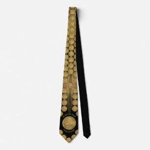 In God We Trust Gold Coin Tie