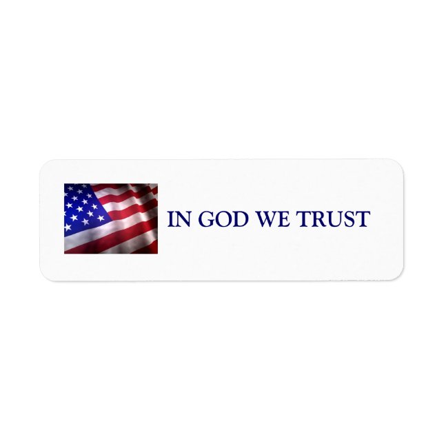 IN GOD WE TRUST LABEL RETURN ADDRESS LABEL (Front)