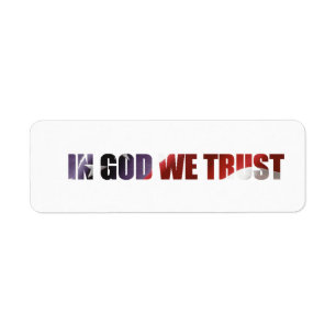 IN GOD WE TRUST LABEL RETURN ADDRESS LABEL