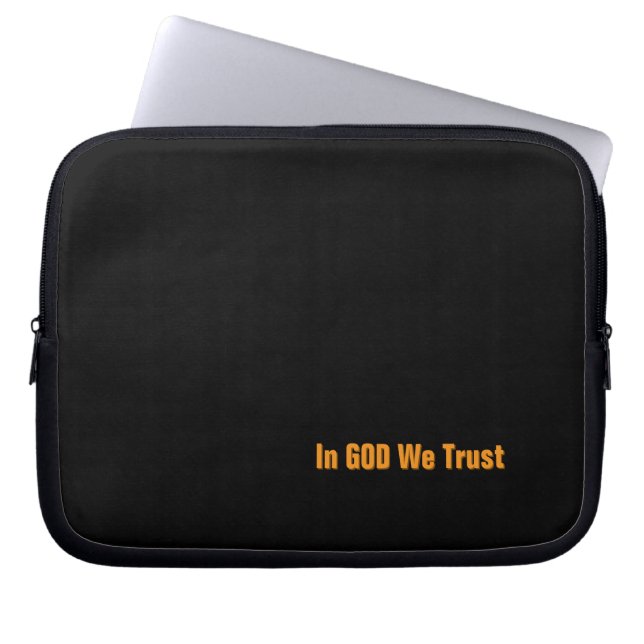 In GOD We Trust Laptop Sleeve (Front)