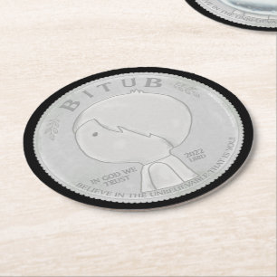 In God We Trust Round Paper Coaster