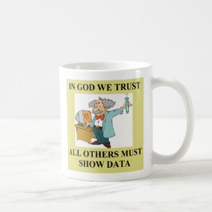 in god we trust science joke, in god we trust s... coffee mug