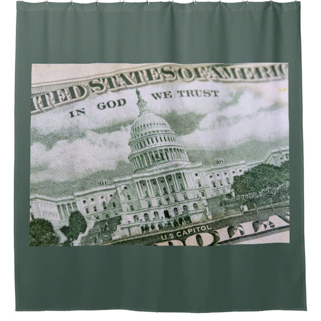 IN GOD WE TRUST  SHOWER CURTAIN (Front)